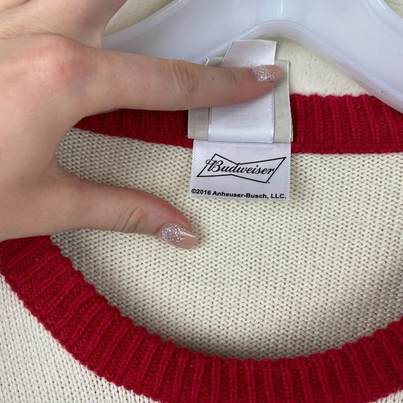 Junk Food "Budweiser" red, white, sweater- L - Picture 5 of 5